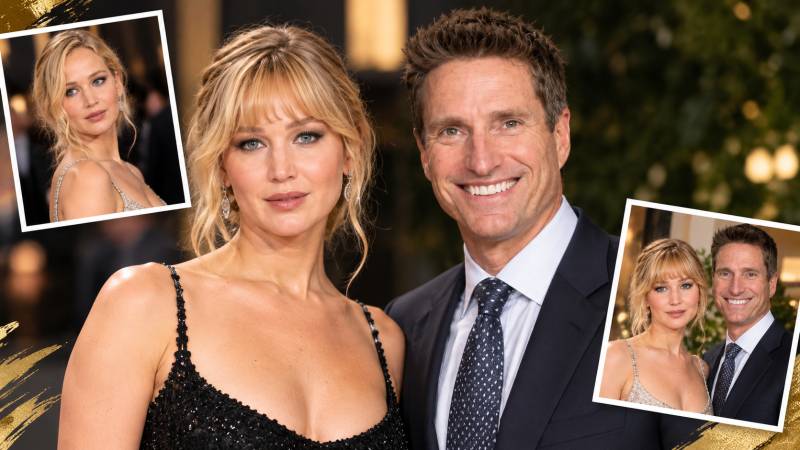 Jennifer Lawrence and Jim Taiclet