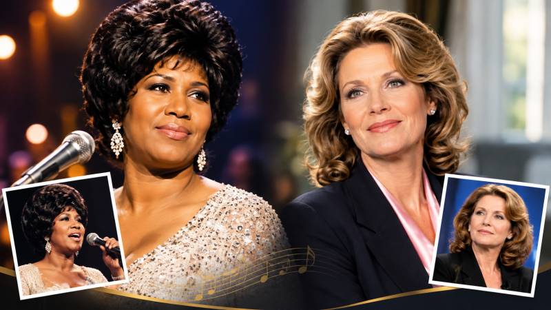 Aretha Franklin and Kathy Warden